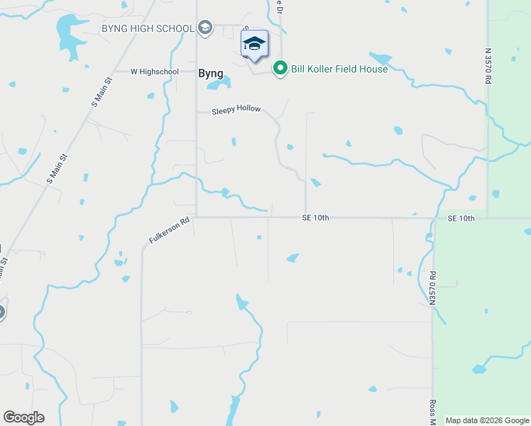 map of restaurants, bars, coffee shops, grocery stores, and more near 401 Southeast 10th in Ada