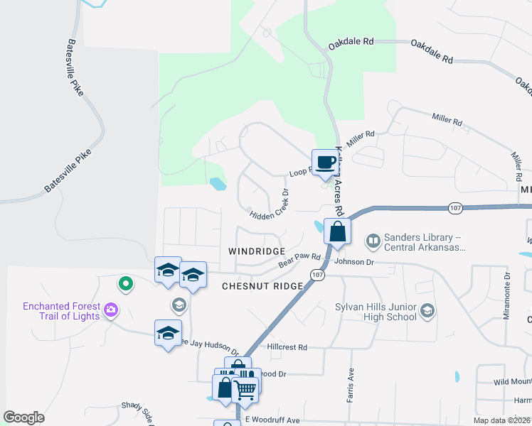 map of restaurants, bars, coffee shops, grocery stores, and more near 1733 Hidden Creek Drive in Sherwood