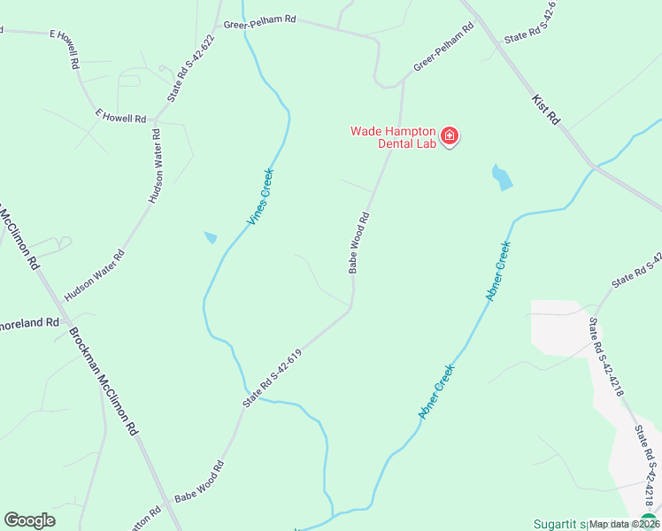 map of restaurants, bars, coffee shops, grocery stores, and more near 523 Babe Wood Road in Greer