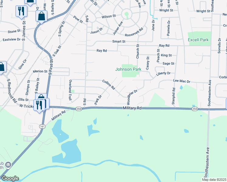 map of restaurants, bars, coffee shops, grocery stores, and more near 15 Collins Road in Jacksonville
