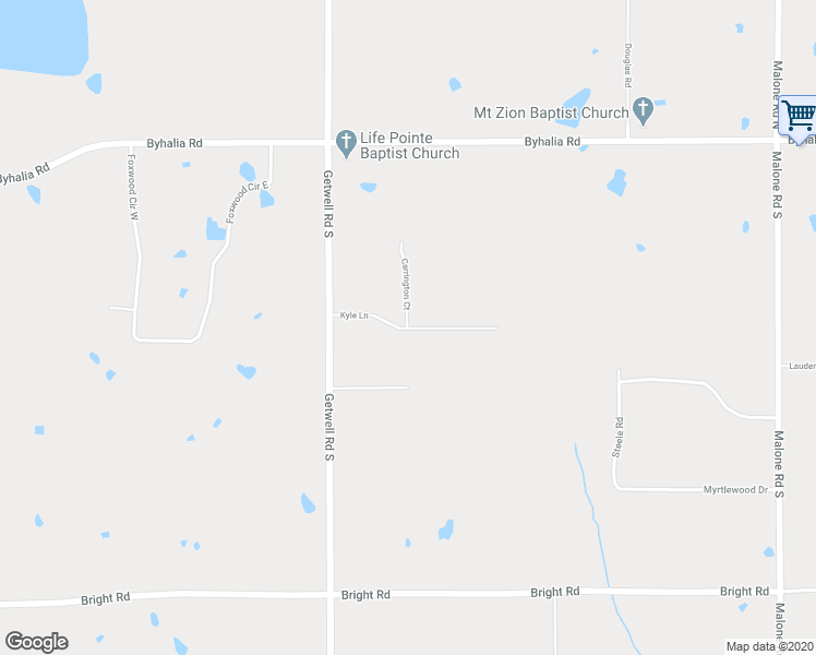 map of restaurants, bars, coffee shops, grocery stores, and more near 3200 Kyle Lane in Hernando