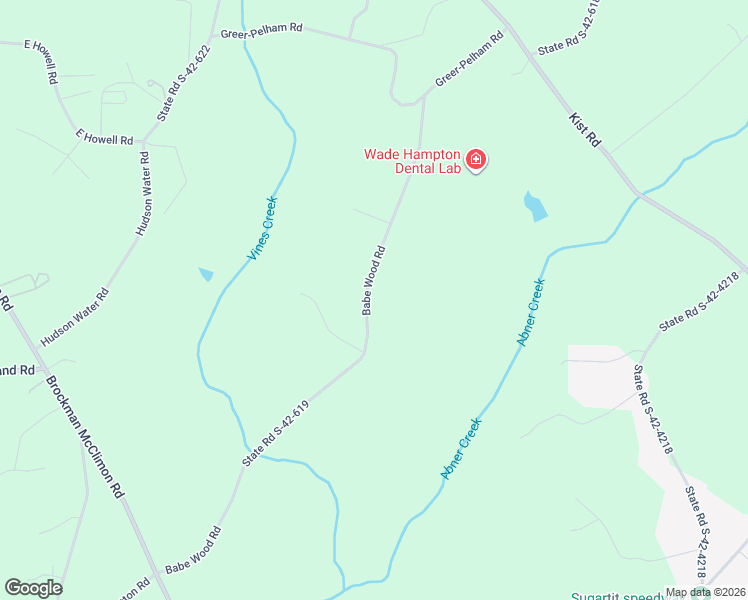 map of restaurants, bars, coffee shops, grocery stores, and more near 523 Babe Wood Road in Greer