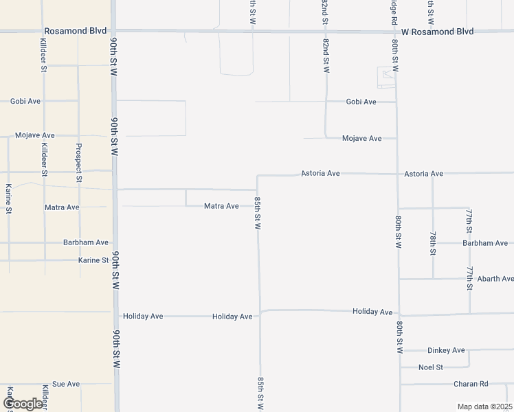 map of restaurants, bars, coffee shops, grocery stores, and more near Matra Avenue in Rosamond