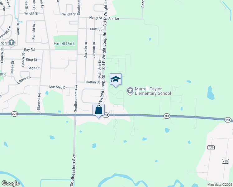 map of restaurants, bars, coffee shops, grocery stores, and more near 1401 Murrell Taylor Drive in Jacksonville