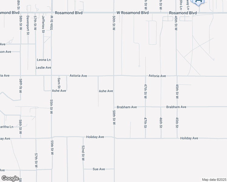 map of restaurants, bars, coffee shops, grocery stores, and more near 50th Street West in Rosamond
