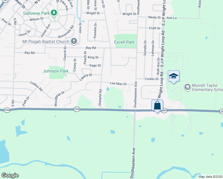 map of restaurants, bars, coffee shops, grocery stores, and more near 1400 Military Road in Jacksonville