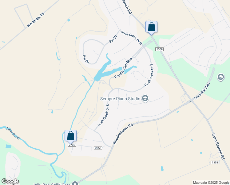 map of restaurants, bars, coffee shops, grocery stores, and more near 102 Birdie Court in Jacksonville