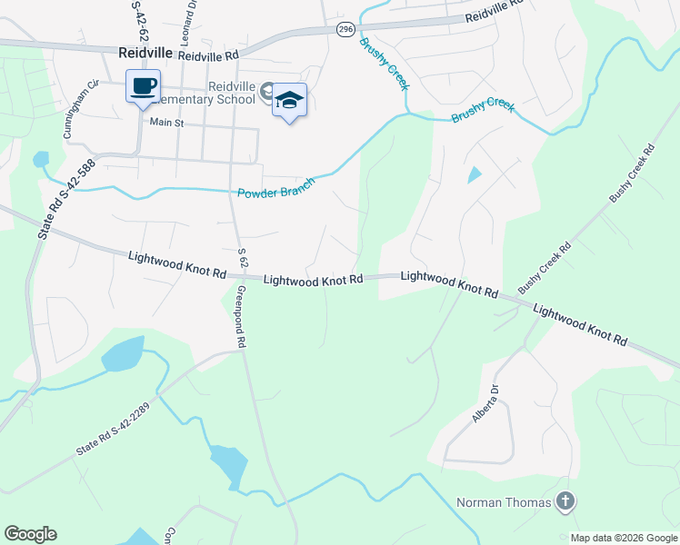 map of restaurants, bars, coffee shops, grocery stores, and more near 835 Lightwood Knot Road in Woodruff