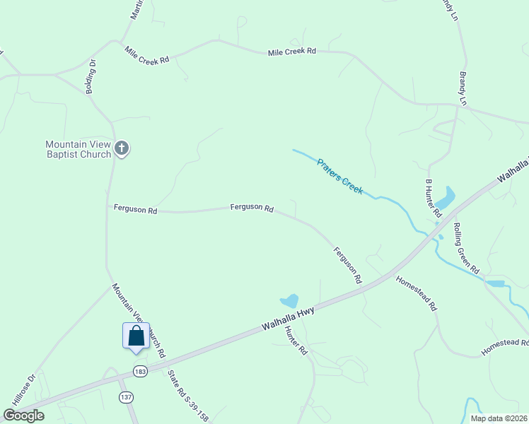 map of restaurants, bars, coffee shops, grocery stores, and more near 144 Ferguson Road in Pickens