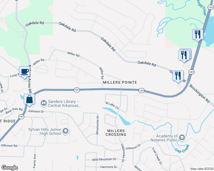 map of restaurants, bars, coffee shops, grocery stores, and more near 9508 Millers Gardens Cove in Sherwood