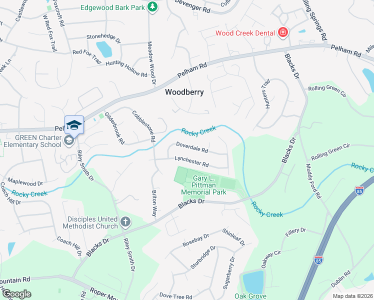 map of restaurants, bars, coffee shops, grocery stores, and more near 35 Doverdale Road in Greenville