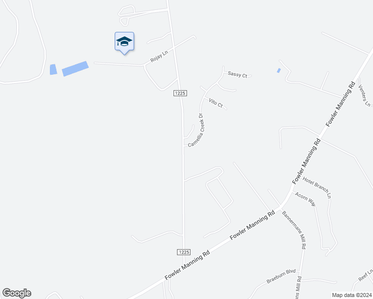 map of restaurants, bars, coffee shops, grocery stores, and more near 100 Camellia Creek Drive in Richlands