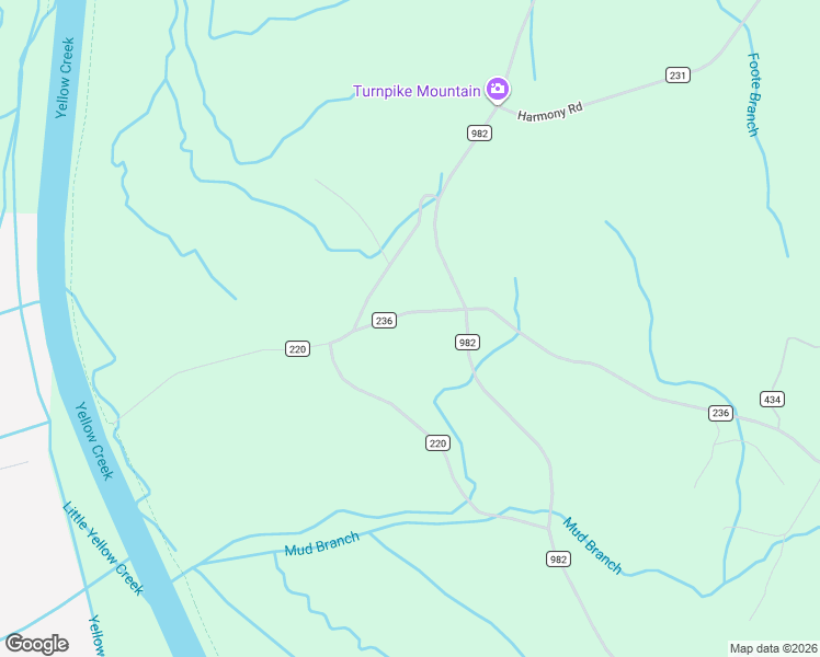 map of restaurants, bars, coffee shops, grocery stores, and more near 163-199 County Road 236 in Iuka