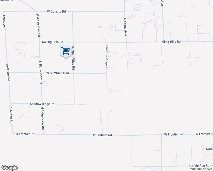 map of restaurants, bars, coffee shops, grocery stores, and more near 21301 Shotgun Ridge Road in Paulden