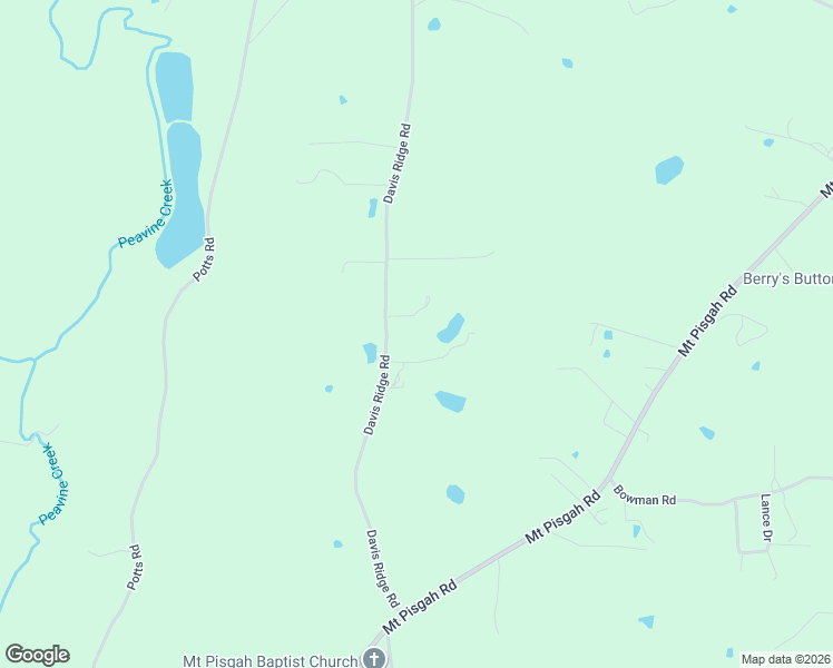 map of restaurants, bars, coffee shops, grocery stores, and more near 2559 Davis Ridge Road in Ringgold