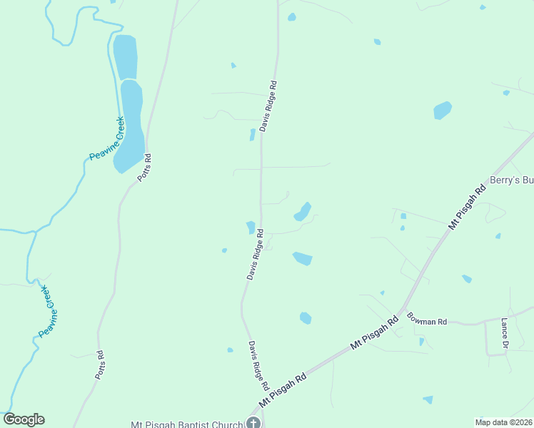 map of restaurants, bars, coffee shops, grocery stores, and more near 2559 Davis Ridge Road in Ringgold