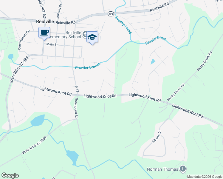 map of restaurants, bars, coffee shops, grocery stores, and more near 835 Lightwood Knot Road in Woodruff
