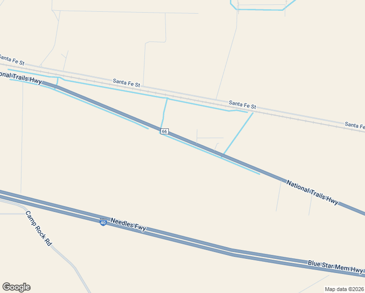 map of restaurants, bars, coffee shops, grocery stores, and more near 36750 National Trails Highway in Daggett