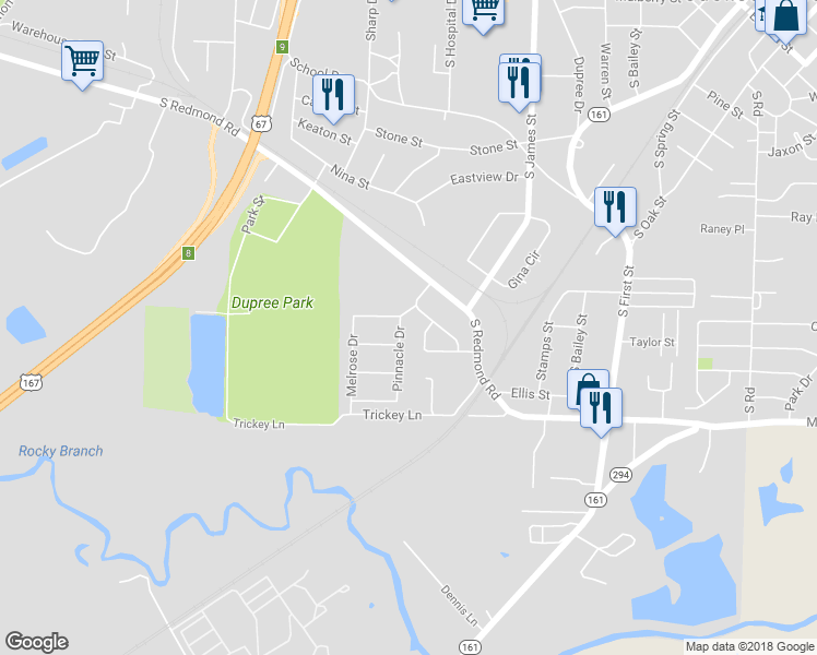 map of restaurants, bars, coffee shops, grocery stores, and more near 1202 Pinnacle Dr in Jacksonville