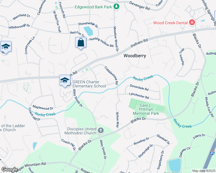 map of restaurants, bars, coffee shops, grocery stores, and more near 216 Gilderbrook Road in Greenville