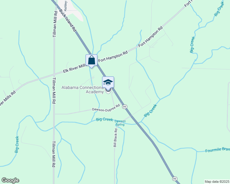 map of restaurants, bars, coffee shops, grocery stores, and more near Highway 99 in Athens