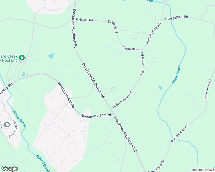 map of restaurants, bars, coffee shops, grocery stores, and more near 1261 Brockman McClimon Road in Greer