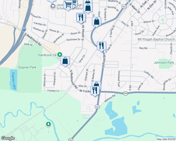map of restaurants, bars, coffee shops, grocery stores, and more near 814 Mable Street in Jacksonville