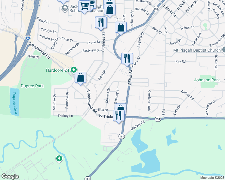 map of restaurants, bars, coffee shops, grocery stores, and more near 814 Mable Street in Jacksonville