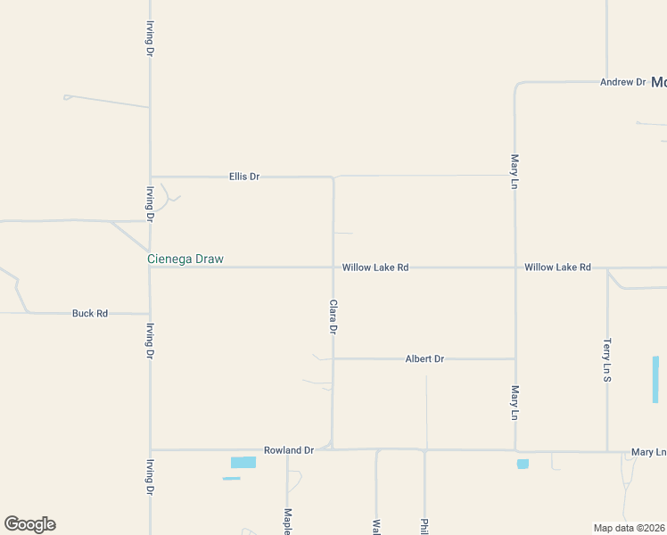 map of restaurants, bars, coffee shops, grocery stores, and more near Clara Drive in McIntosh