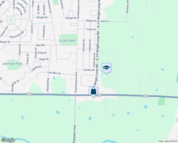 map of restaurants, bars, coffee shops, grocery stores, and more near 1801 Corbin Street in Jacksonville