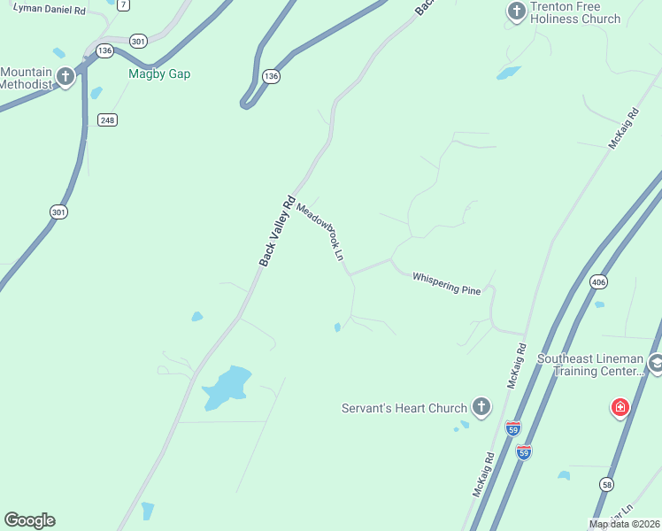 map of restaurants, bars, coffee shops, grocery stores, and more near 222 Meadowbrook Lane in Trenton