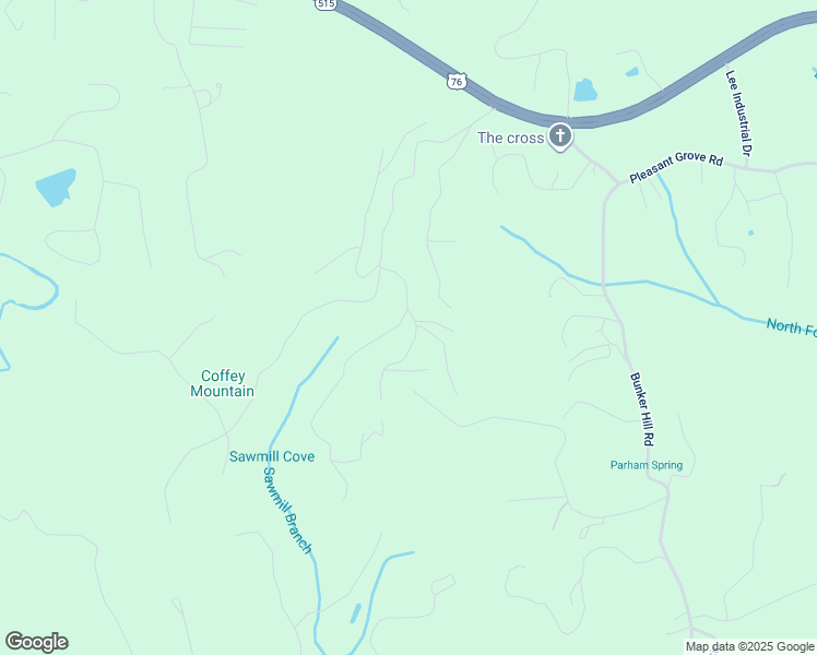 map of restaurants, bars, coffee shops, grocery stores, and more near 162 Barefoot Trail in Blairsville