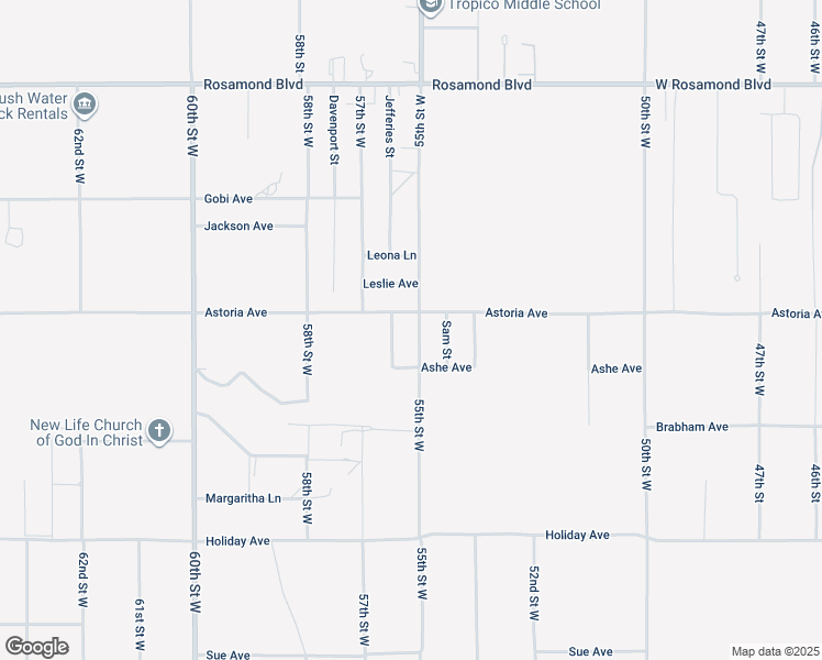 map of restaurants, bars, coffee shops, grocery stores, and more near 2465 55th Street West in Rosamond
