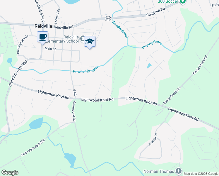 map of restaurants, bars, coffee shops, grocery stores, and more near 835 Lightwood Knot Road in Woodruff