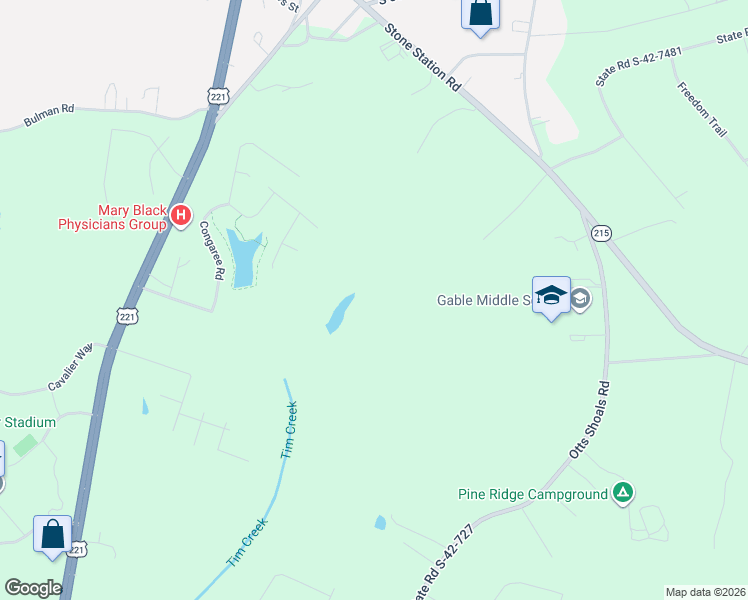 map of restaurants, bars, coffee shops, grocery stores, and more near 116 Tugaloo Court in Roebuck