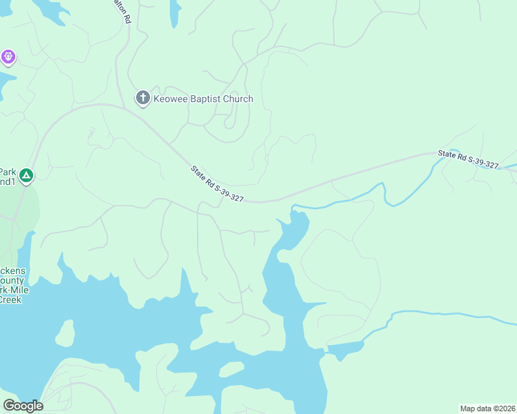 map of restaurants, bars, coffee shops, grocery stores, and more near 341 Keowee Baptist Church Road in Six Mile