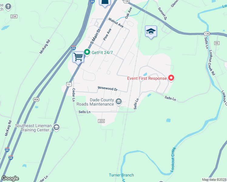 map of restaurants, bars, coffee shops, grocery stores, and more near 213 Melissa Drive in Trenton