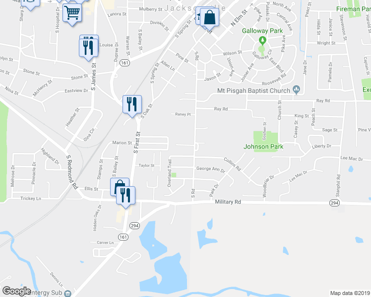 map of restaurants, bars, coffee shops, grocery stores, and more near 221 Marion Street in Jacksonville