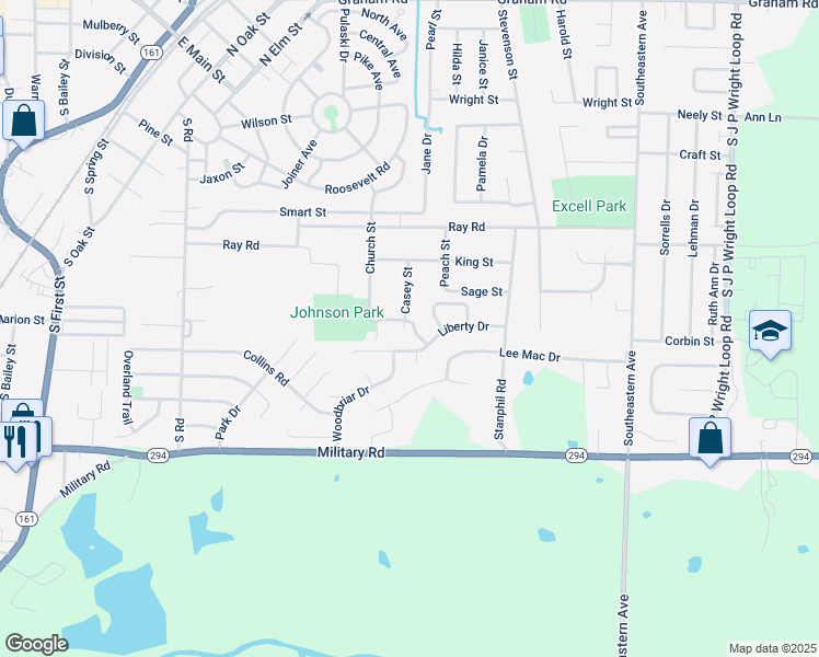 map of restaurants, bars, coffee shops, grocery stores, and more near 1013 O'Neal Street in Jacksonville