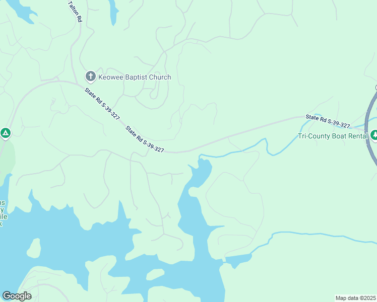 map of restaurants, bars, coffee shops, grocery stores, and more near Keowee Baptist Church Road in Six Mile
