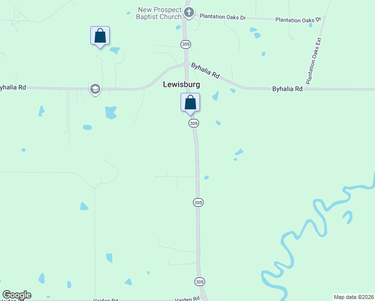 map of restaurants, bars, coffee shops, grocery stores, and more near 144 Vaughn Lane in Olive Branch
