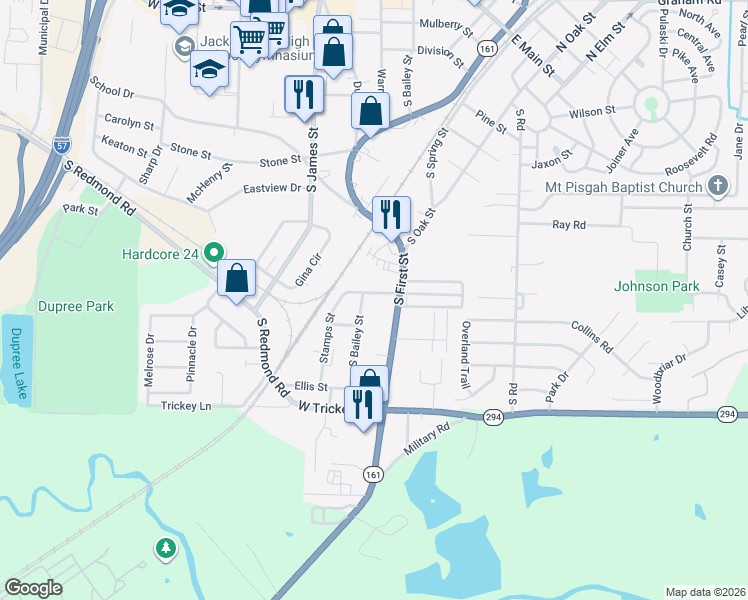 map of restaurants, bars, coffee shops, grocery stores, and more near 610 Marion Street in Jacksonville