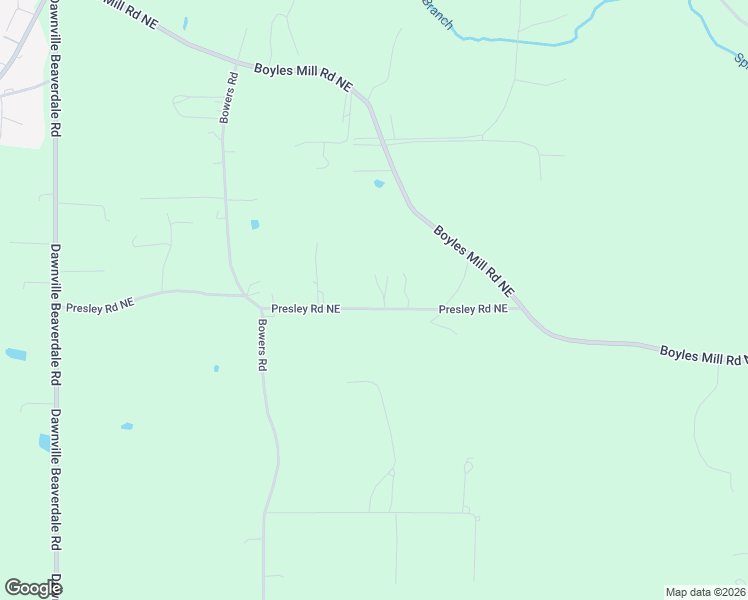 map of restaurants, bars, coffee shops, grocery stores, and more near 1381 Presley Road Northeast in Dalton