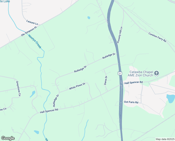 map of restaurants, bars, coffee shops, grocery stores, and more near 565 Rutledge Drive in Catawba