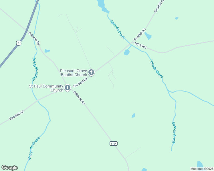 map of restaurants, bars, coffee shops, grocery stores, and more near 1256 Sandhill Road in Rockingham