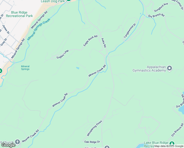 map of restaurants, bars, coffee shops, grocery stores, and more near 552 Weaver Creek Road in Blue Ridge