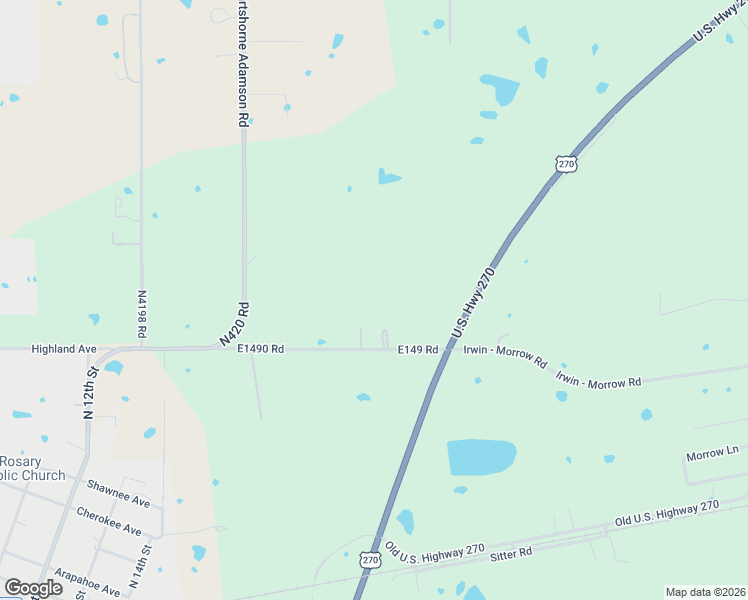map of restaurants, bars, coffee shops, grocery stores, and more near 405 Sid Collins Road in Hartshorne