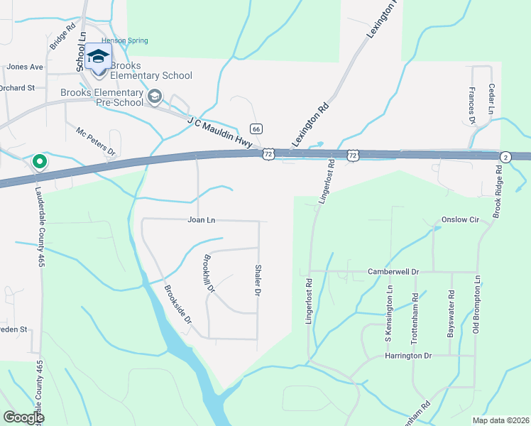 map of restaurants, bars, coffee shops, grocery stores, and more near 1041 Joan Lane in Killen
