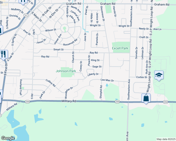 map of restaurants, bars, coffee shops, grocery stores, and more near 25 John Hancock Circle in Jacksonville