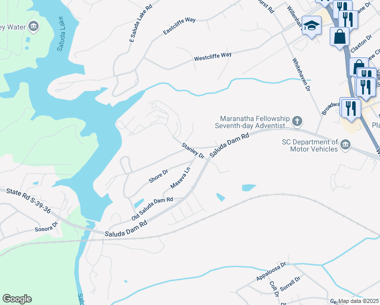 map of restaurants, bars, coffee shops, grocery stores, and more near 207 Deborah Lane in Greenville